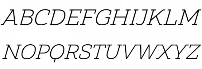 Amazing Slab Trial Light Italic Schriftart Groß