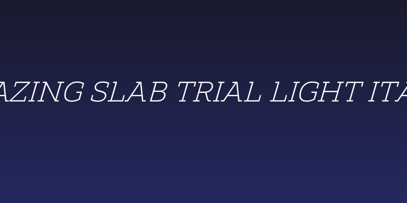 Amazing Slab Trial Light Italic Social Header
