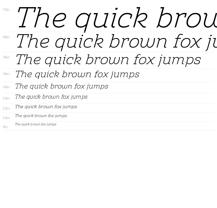 Amazing Slab Trial Light Italic Waterfall