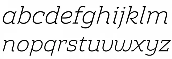 Amazing Slab Trial Light Italic Fuentes MINÚSCULAS