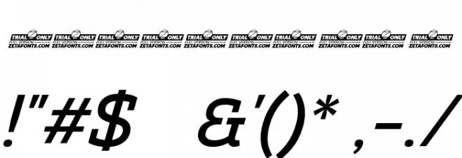 Amazing Slab Trial Medium Italic Font OTHER CHARS