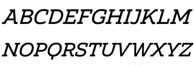 Amazing Slab Trial Medium Italic Шрифта ВЕРХНИЙ