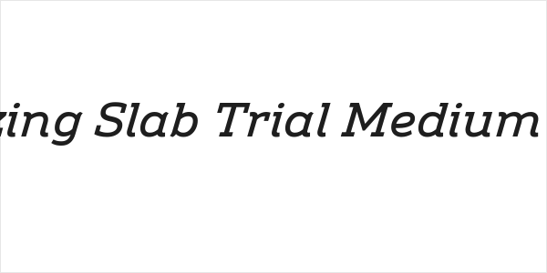 Amazing Slab Trial Medium Italic Logo