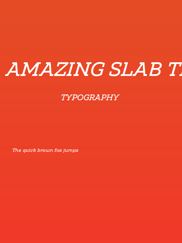 Amazing Slab Trial Medium Italic Poster
