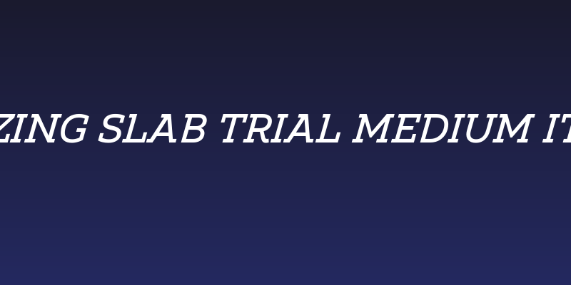 Amazing Slab Trial Medium Italic Social Header