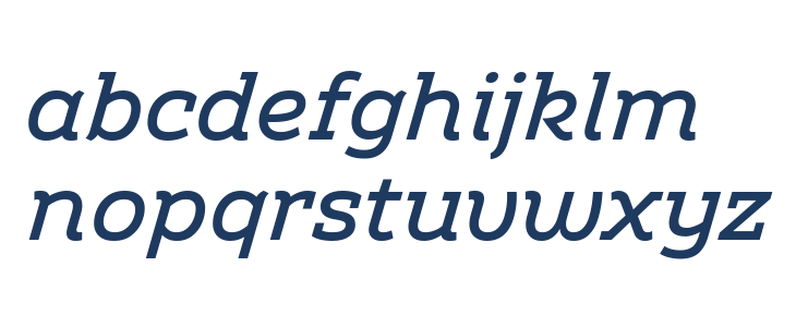 Amazing Slab Trial Medium Italic Lowercase
