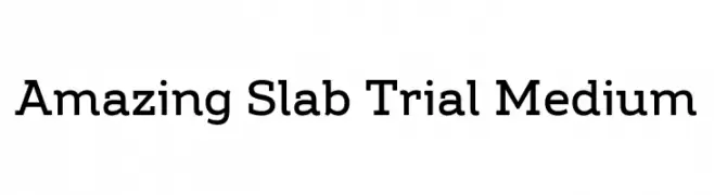 Amazing Slab Trial Medium  Frei Schriftart Herunterladen