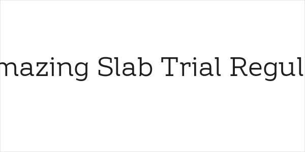 Amazing Slab Trial Regular Logo