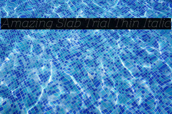 Amazing Slab Trial Thin Italic Example 3