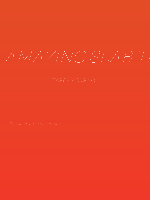 Amazing Slab Trial Thin Italic Poster