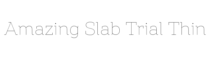 Amazing Slab Trial Thin  フリーフォントのダウンロード
