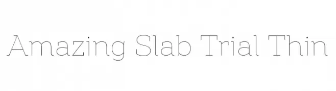 Amazing Slab Trial Thin  Frei Schriftart Herunterladen