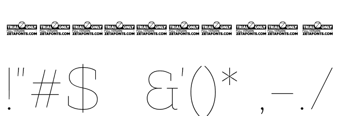 Amazing Slab Trial Thin Font OTHER CHARS