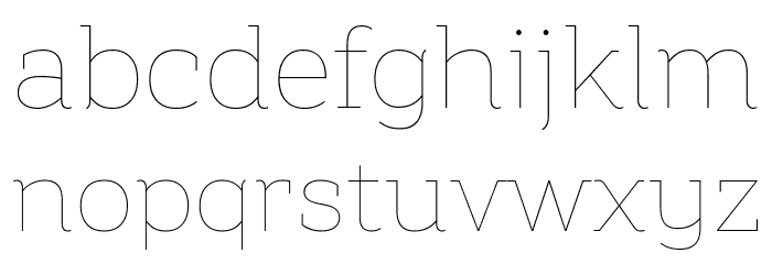 Amazing Slab Trial Thin Font LOWERCASE