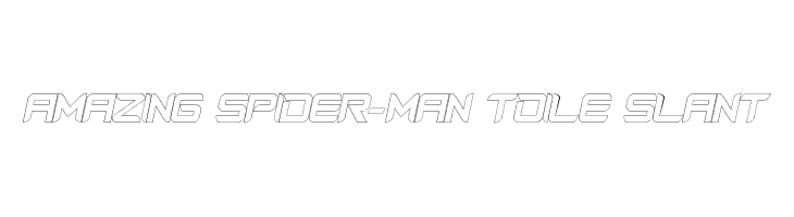 Amazing Spider-Man toile slant Font