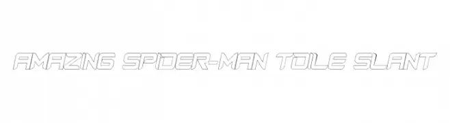 Amazing Spider-Man toile slant  Frei Schriftart Herunterladen