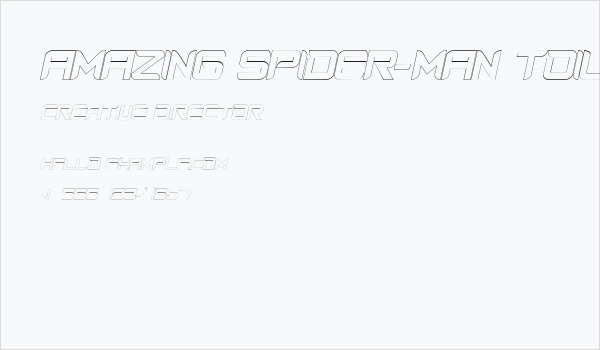 Amazing Spider-Man toile slant Business Card