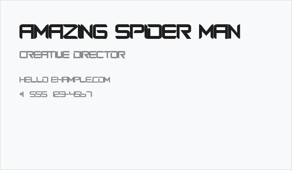 Amazing Spider Man Business Card