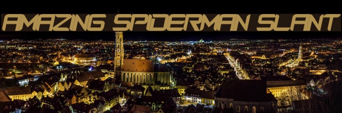Amazing SpiderMan slant Font examples