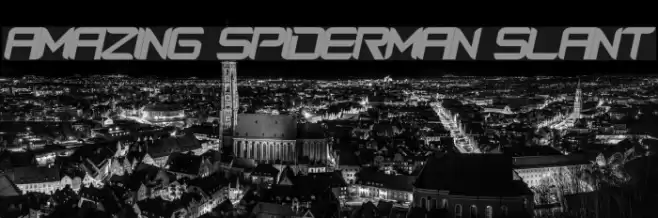 Amazing SpiderMan slant Font examples