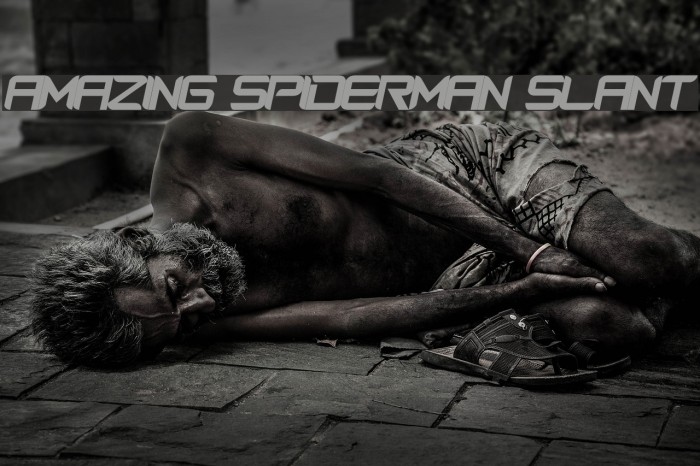 Amazing SpiderMan slant Font examples