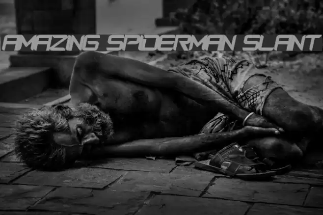 Amazing SpiderMan slant Font examples