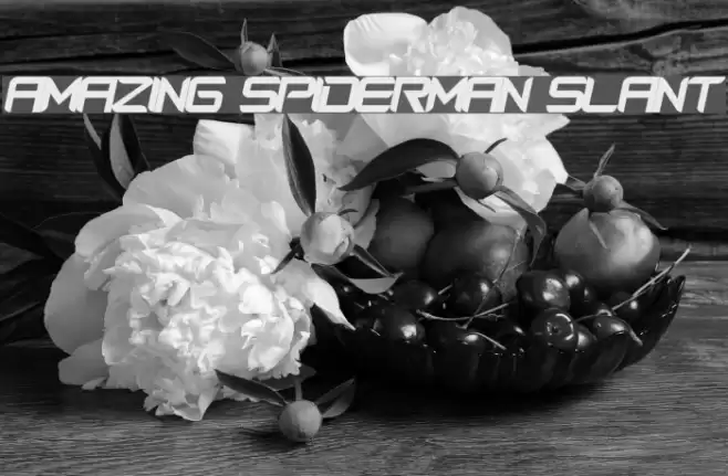 Amazing SpiderMan slant Font examples