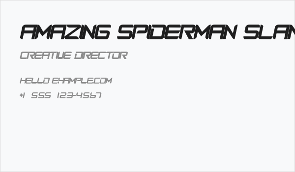Amazing SpiderMan slant Business Card