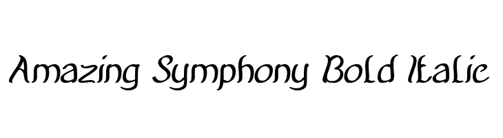 Amazing Symphony Bold Italic  नि: शुल्क फ़ॉन्ट्स डाउनलोड