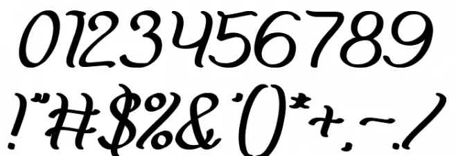 Amazing Symphony Bold Italic Font OTHER CHARS