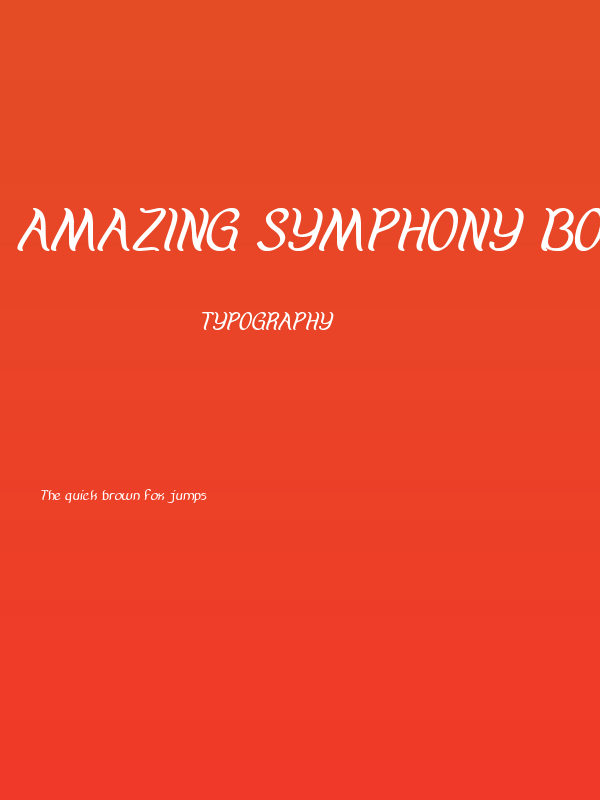 Amazing Symphony Bold Italic Poster