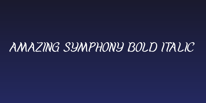 Amazing Symphony Bold Italic Social Header