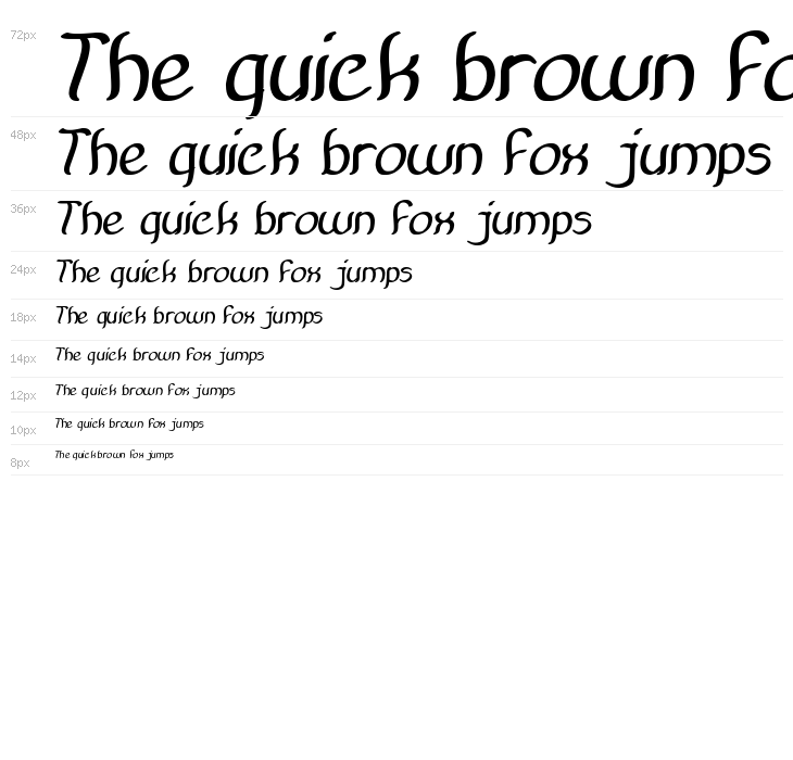 Amazing Symphony Bold Italic Waterfall