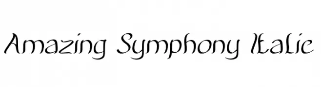 Amazing Symphony Italic  les polices de caractères gratuit tlcharger