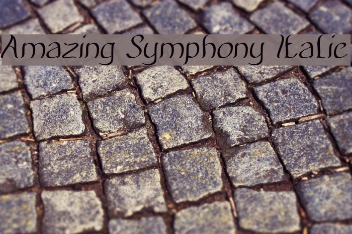 Amazing Symphony Italic Example 2