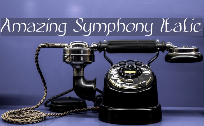 Amazing Symphony Italic Example 3