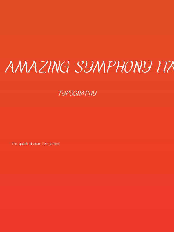 Amazing Symphony Italic Poster