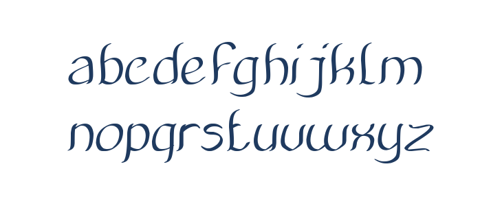 Amazing Symphony Italic Lowercase