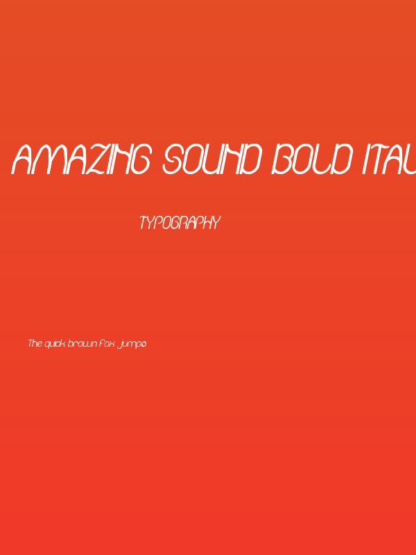 Amazing sound Bold Italic Poster