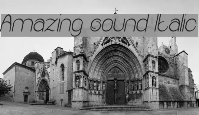 Amazing sound Italic Font examples