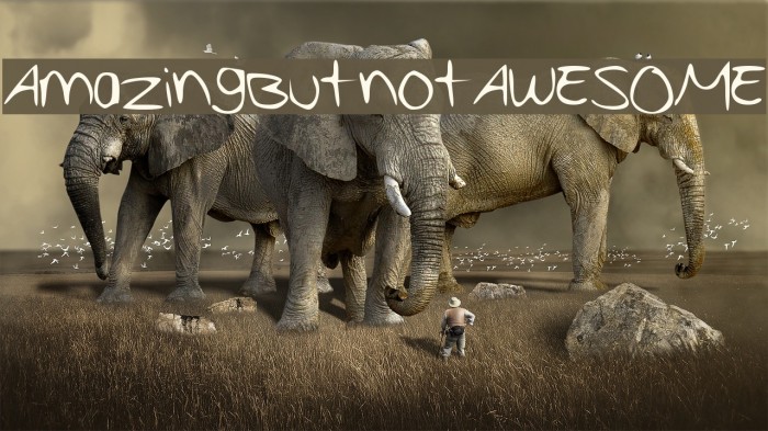 AmazingButnotAWESOME Font examples