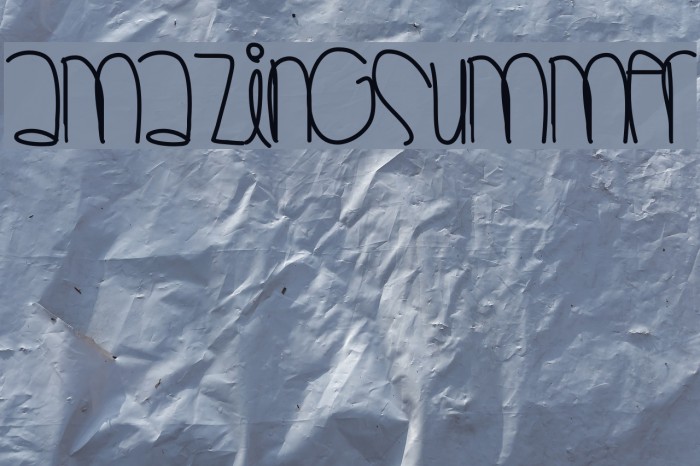 AmazingSummer Font examples