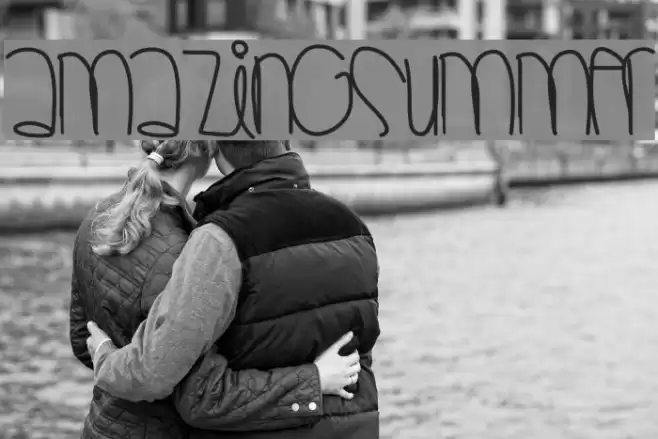 AmazingSummer Font examples