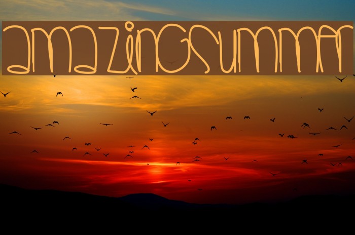 AmazingSummer Font examples