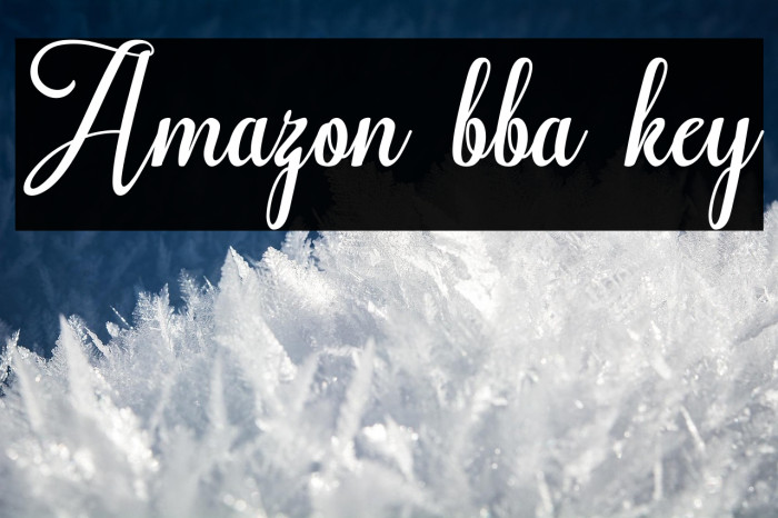 Amazon bba key Example 3