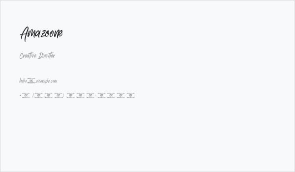 Amazoone Business Card