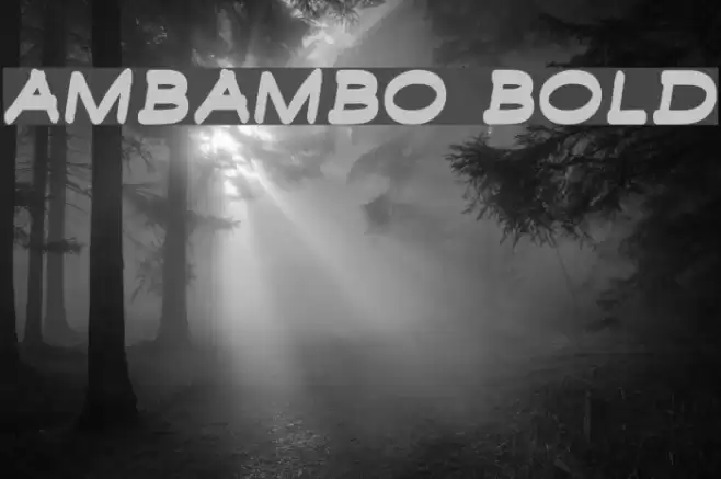 Ambambo Bold Font examples