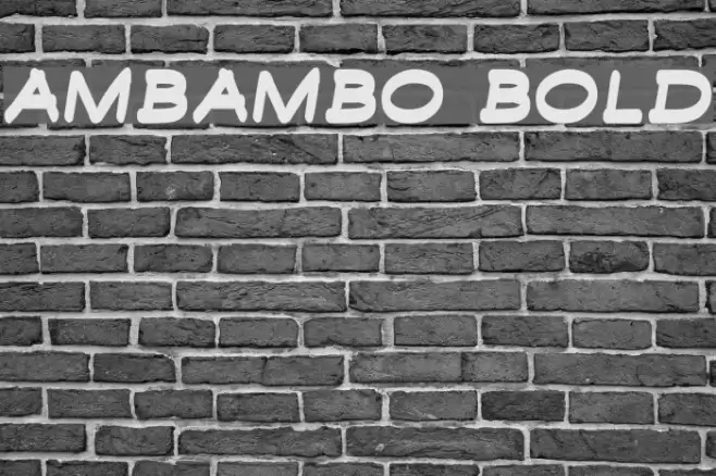 Ambambo Bold Font examples