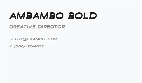 Ambambo Bold Business Card
