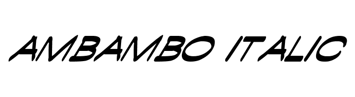 Ambambo Italic  フリーフォントのダウンロード